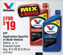 PartSource Valvoline ATF Application Specific or Multi-Vehicle offer
