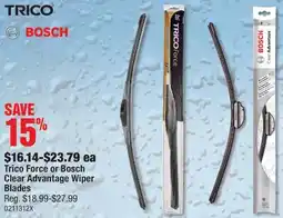 PartSource Trico Force or Bosch Clear Advantage Wiper Blades offer