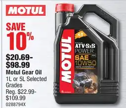 PartSource Motul Gear Oil offer