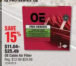 PartSource PRO-SERIES OE+ Cabin Air Filter offer