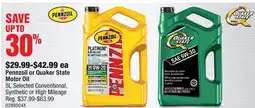 PartSource Pennzoil or Quaker State Motor Oil offer
