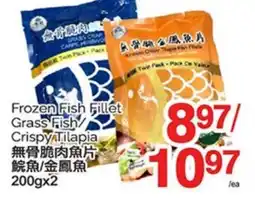 T&T Supermarket FROZEN FISH FILLET GRASS FISH/ CRISPY TILAPIA, 200gx2 offer