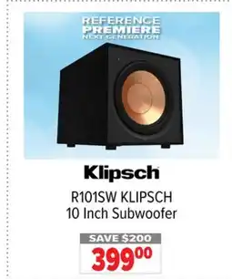 2001 Audio Video R101SW KLIPSCH 10 Inch Subwoofer offer