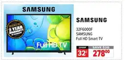 2001 Audio Video 32F6000F SAMSUNG 32 Full HD Smart TV offer