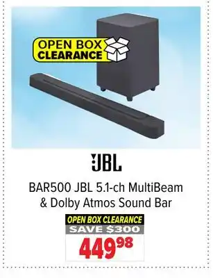 2001 Audio Video BAR500 JBL 5.1-ch MultiBeam & Dolby Atmos Sound Bar offer
