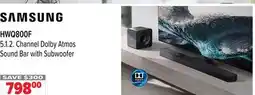 2001 Audio Video HWQ800F 5.1.2. Channel Dolby Atmos Sound Bar with Subwoofer offer