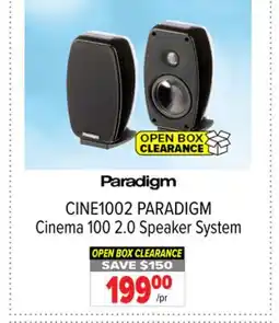 2001 Audio Video CINE1002 Cinema 100 2.0 Speaker System OPEN BOX CLEARANCE offer