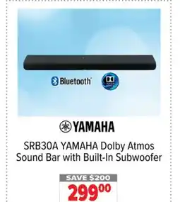 2001 Audio Video SRB30A YAMAHA Dolby Atmos Sound Bar with Built-In Subwoofer offer
