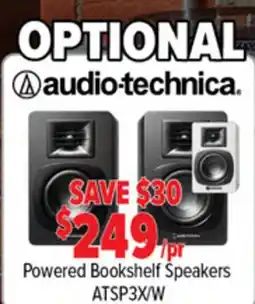 2001 Audio Video Audio-technica Powered Bookshelf Speakers ATSP3X/W offer