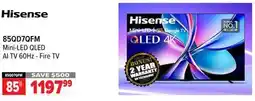 2001 Audio Video 85QD7QFM 85 Mini-LED QLED AI TV 60Hz - Fire TV offer
