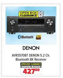 2001 Audio Video AVRS570BT DENON 5.2 Ch. Bluetooth 8K Receiver offer