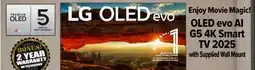 2001 Audio Video OLED55G5 55 OLED evo AI G5 4K Smart TV 2025 with Supplied Wall Mount offer
