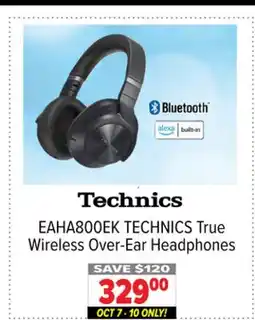 2001 Audio Video EAHA800EK TECHNICS True Wireless Over-Ear Headphones offer