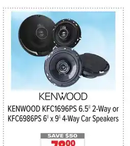 2001 Audio Video KENWOOD KFC1696PS 6.5|| 2-Way or KFC6986PS 6|| x 9|| 4-Way Car Speakers offer