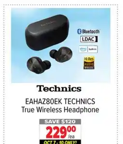 2001 Audio Video EAHAZ80EK TECHNICS True Wireless Headphone offer