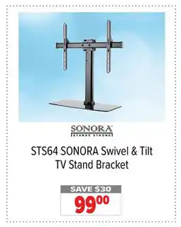 2001 Audio Video STS64 Swivel & Tilt TV Stand Bracket offer