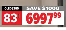 2001 Audio Video OLED83G5 83 OLED evo AI G5 4K Smart TV 2025 offer