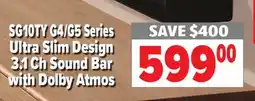 2001 Audio Video SG10TY G4/G5 Series SAVE $400 Ultra Slim Design 3.1 Ch Sound Bar 59900 with Dolby Atmos offer
