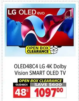 2001 Audio Video OLED48C4 LG 48 4K Dolby Vision SMART OLED TV offer