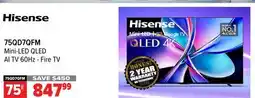 2001 Audio Video 75QD7QFM 75 Mini-LED QLED AI TV 60Hz - Fire TV offer