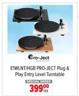 2001 Audio Video E1WLNT/HGB PRO-JECT Plug & Play Entry Level Turntable offer