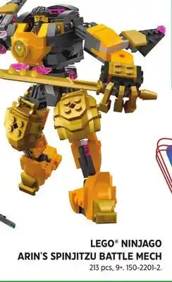 Canadian Tire LEGO NINJAGO ARIN'S SPINJITZU BATTLE MECH offer