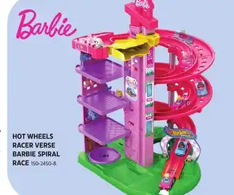 Canadian Tire HOT WHEELS RACER VERSE BARBIE SPIRAL RACE offer