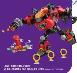 Canadian Tire LEGO SONIC KNUCKLES VS DR. EGGMAN EGG CRUSHER MECH offer