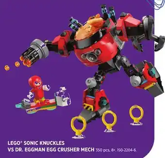 Canadian Tire LEGO SONIC KNUCKLES VS DR. EGGMAN EGG CRUSHER MECH offer