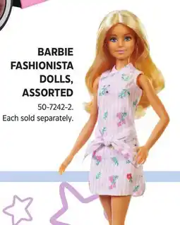 Canadian Tire BARBIE FASHIONISTA DOLLS offer