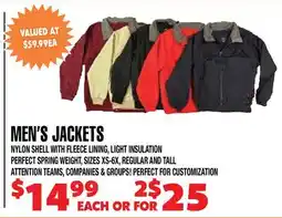 Len's Mill Stores MEN'S JACKETS offer