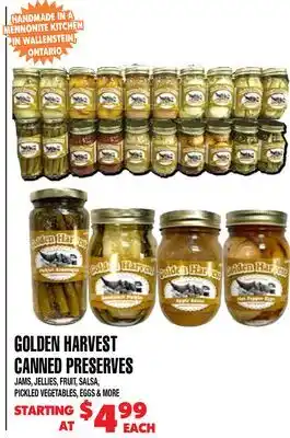 Len's Mill Stores GOLDEN HARVEST CANNED PRESERVES offer