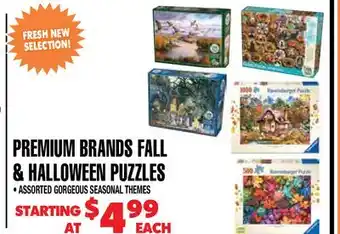 Len's Mill Stores PREMIUM BRANDS FALL & HALLOWEEN PUZZLES offer