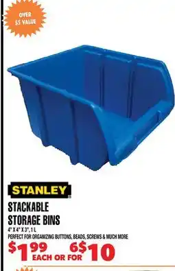 Len's Mill Stores STACKABLE STORAGE BINS offer