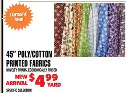 Len's Mill Stores 45 POLY/COTTON PRINTED FABRICS offer