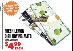 Len's Mill Stores FRESH LEMON DISH DRYING MATS offer