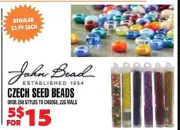 Len's Mill Stores CZECH SEED BEADS offer