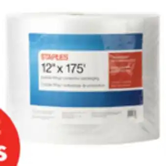 Staples Staples Standard Bubble Wrap, 3/16, 12 x 175' offer