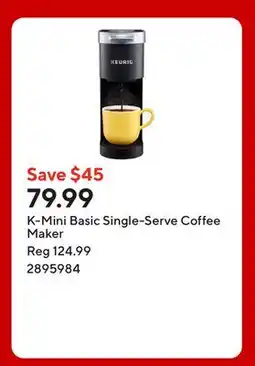 Staples K-Mini Basic Single-Serve Coffee Maker offer