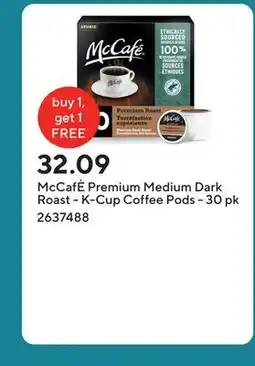 Staples McCafÈ Premium Medium Dark Roast - K-Cup Coffee Pods - 30 pk offer