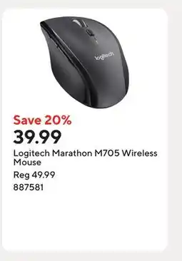 Staples Logitech Marathon M705 Wireless Mouse offer