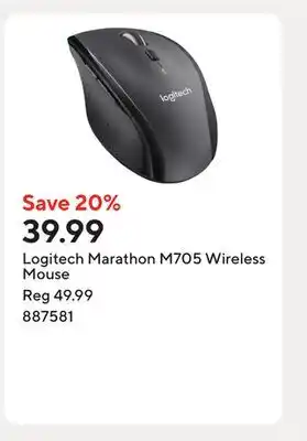 Staples Logitech Marathon M705 Wireless Mouse offer