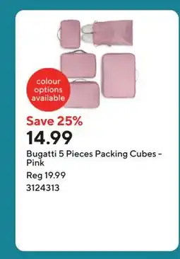 Staples Bugatti 5 Pieces Packing Cubes - Pink offer