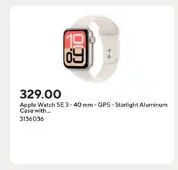 Staples Apple Watch SE 3 - 40 mm - GPS - Starlight Aluminum Case with Starlight Sport Band - S/M offer