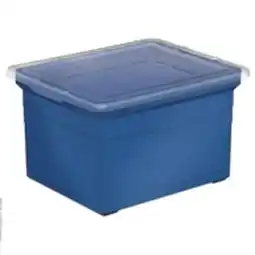 Staples Heavy-Duty File Box, 34 L, Blue offer