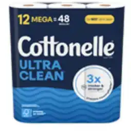 Staples Cottonelle Ultra CleanCare Mega Roll Toilet Paper - 12 Pack offer