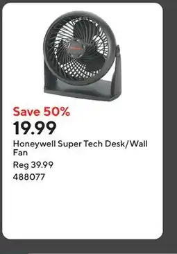 Staples Honeywell Super Tech Desk/Wall Fan offer