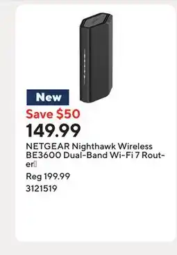 Staples NETGEAR Nighthawk Wireless BE3600 Dual-Band Wi-Fi 7 Router† offer