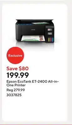 Staples Epson EcoTank ET-2400 All-in-One Printer offer