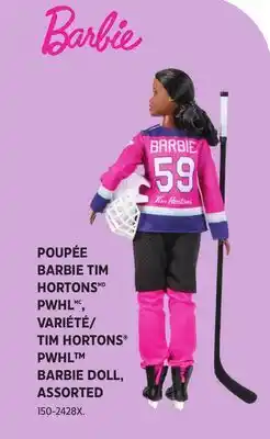 Canadian Tire TIM HORTONS PWHL BARBIE DOLL, ASSORTED offer